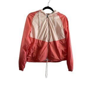 Columbia M Two Tone Colorblock Outdoor Full Zip Hooded Lightweight Windbreaker